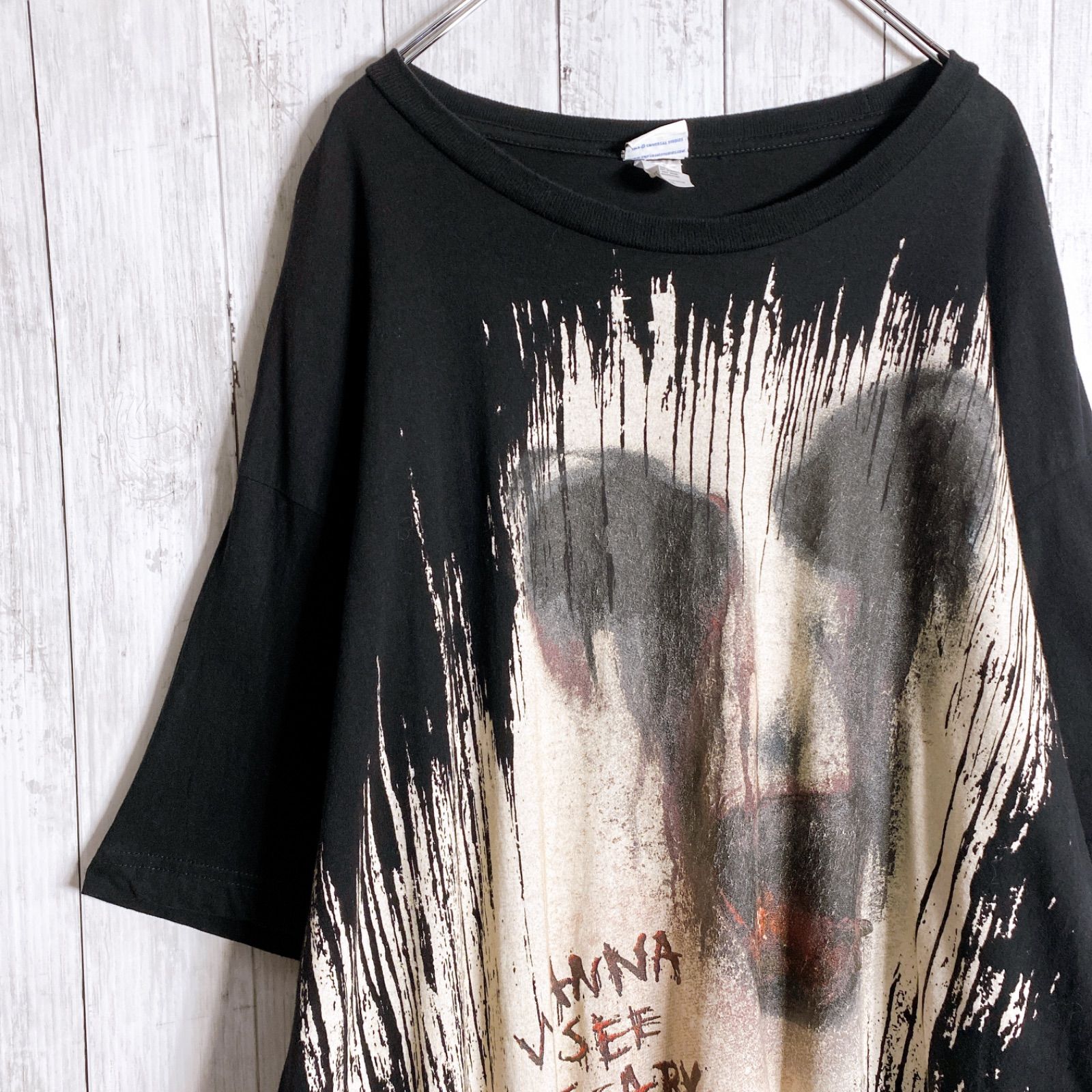 【お宝古着/入手困難】Universal Studio Halloween night デカロゴ ホラー 半袖Tシャツ #4643