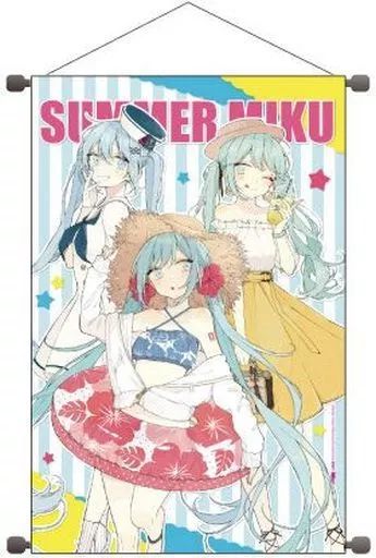 01.初音ミク 夏ver. 描き下ろしB2タペストリー ピアプロキャラクターズ 中古】タペストリー 01.初音ミク 夏ver. 描き下ろしB2縦タペストリー