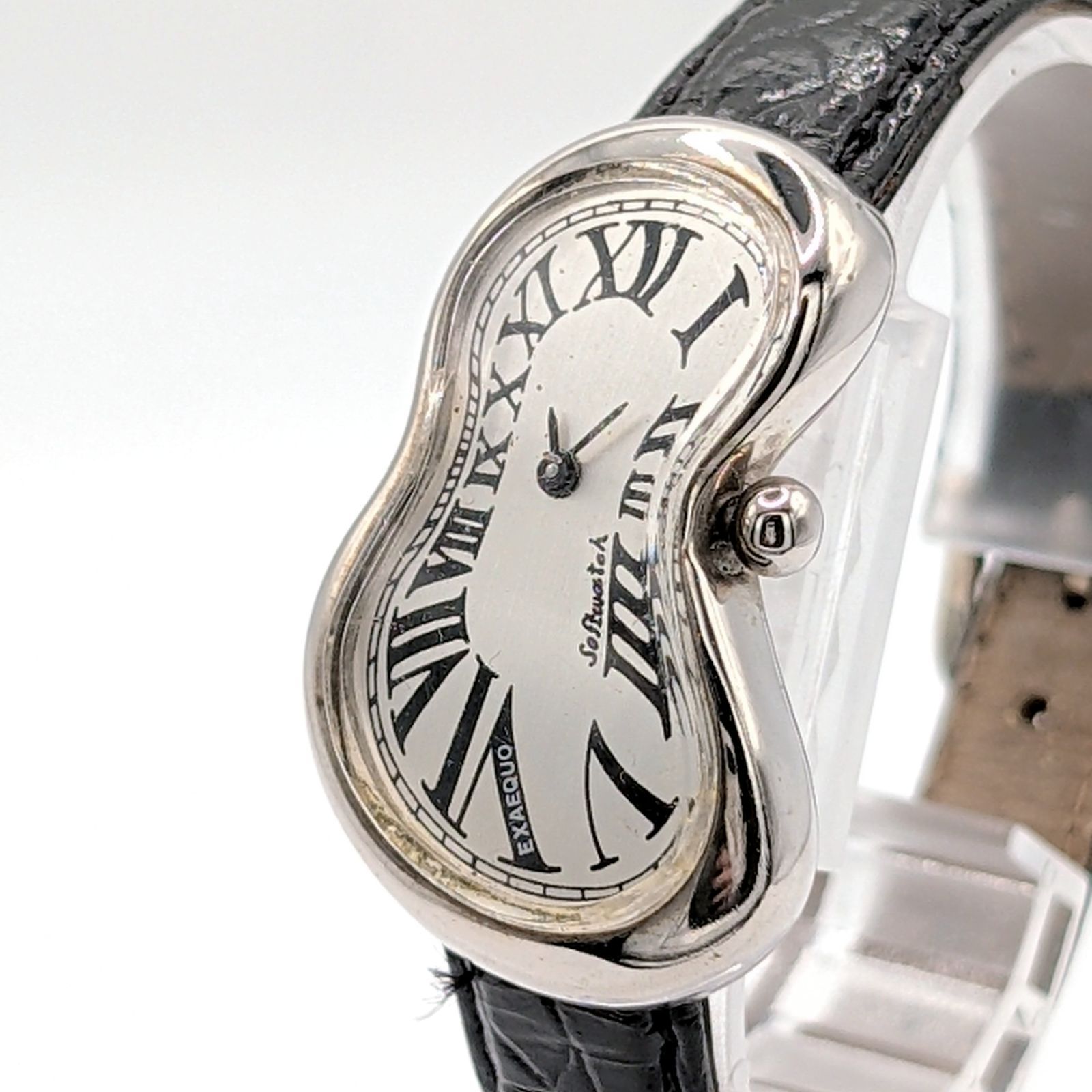 Salvador Dali by EXAQUO GENEVE サルバトーレ ダリ Soft Watch ソフトウォッチ エクストラスキュオ 溶ける時計 92008 時計 クオーツ Silver シルバー 現状品