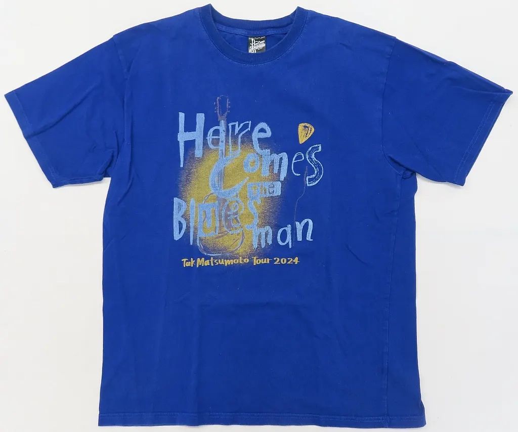 中古】Tシャツ 松本孝弘(Tak Matsumoto) アートロゴTシャツ ブルー L