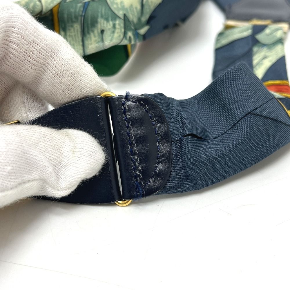 HERMES エルメス サスペンダー ロゴ シルク ネイビー - メルカリ