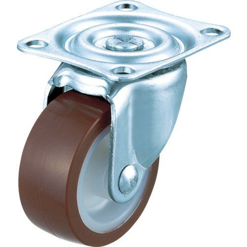 特価商品 TRUSCO(トラスコ) TYGシリーズ 自在 ウレタン車 38mm TYGU-38 プレート式ウレタンキャスター(中・重荷重用) x 100 個【ケース販売】