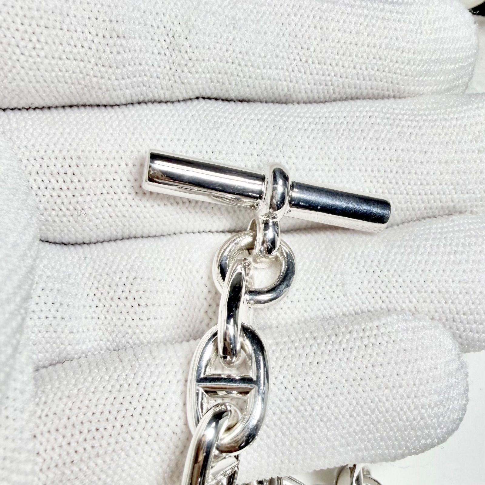 極美品 HERMES エルメス シェーヌダンクル PM ブレスレット シルバー 