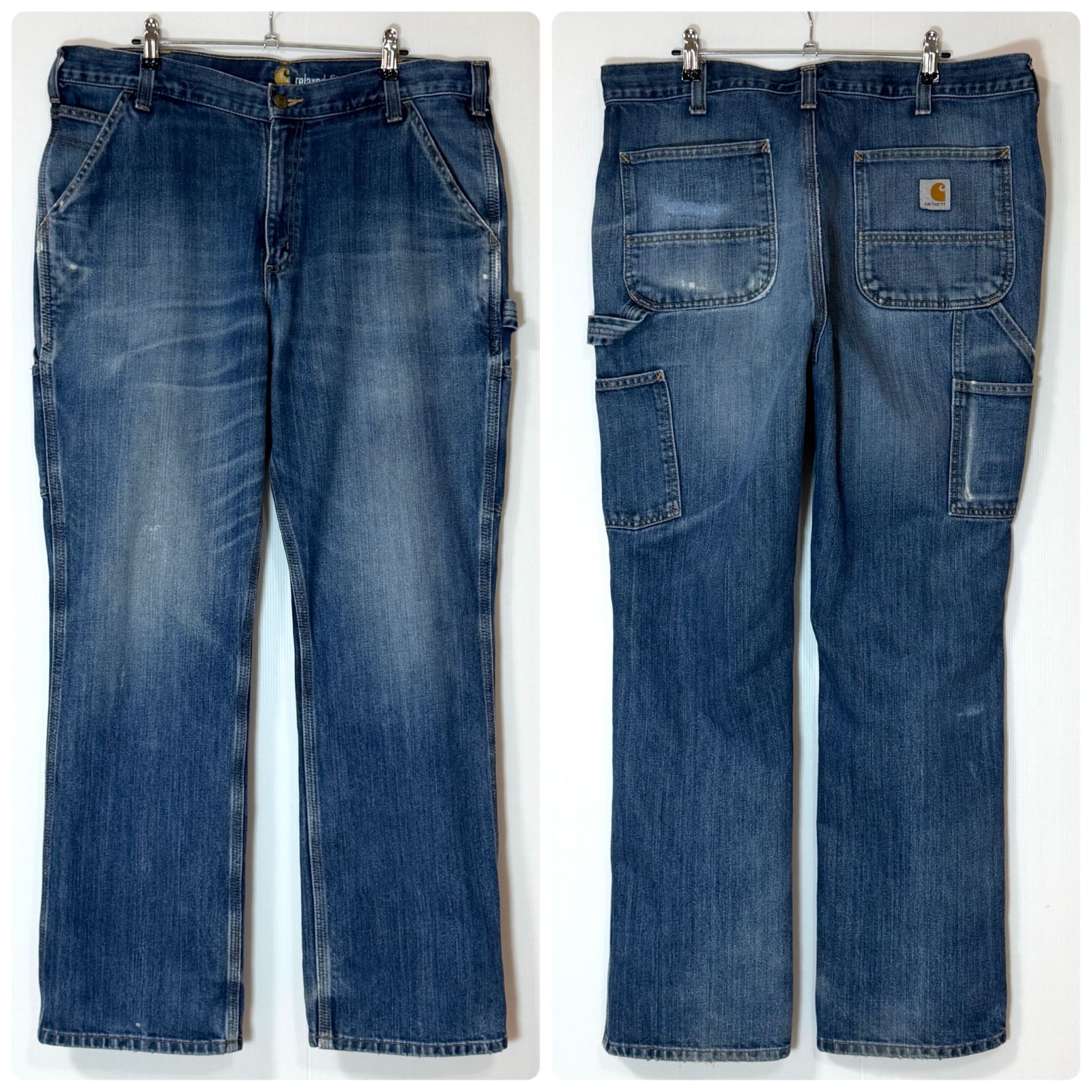 メンズ 極上フェード Carhartt カーハート シングルニー デニム 