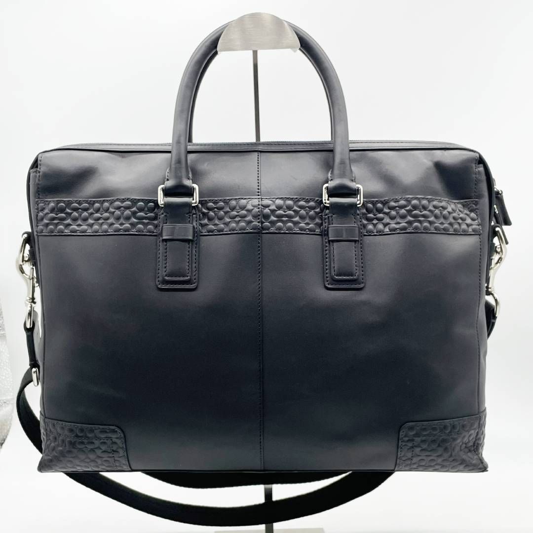 ✨希少✨COACH ビジネスバッグ 2way エンボスロゴ ブラック レザー コーチ COACH ビジネスバッグ 2WAY レザー ブラック エンボス加工
