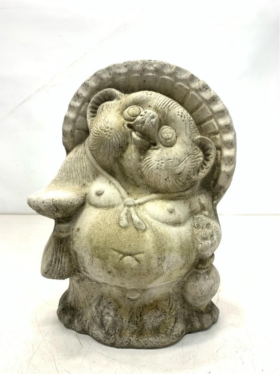 たぬき 石彫刻品 ガーデニングオーナメント 楽天市場】【送料無料