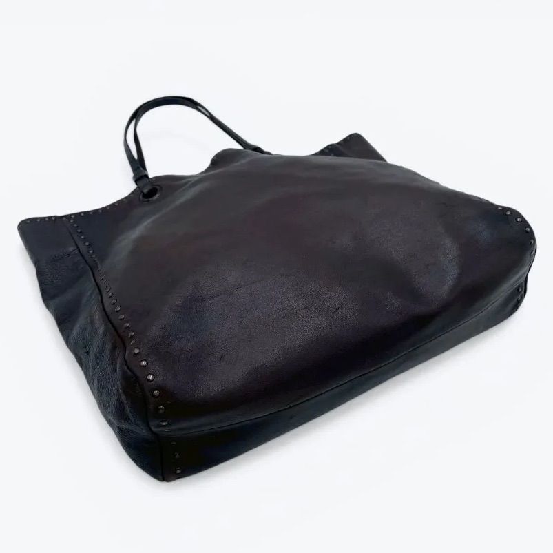 PRADA プラダ スタッズ レザー トートバッグ ハンドバッグ 本革