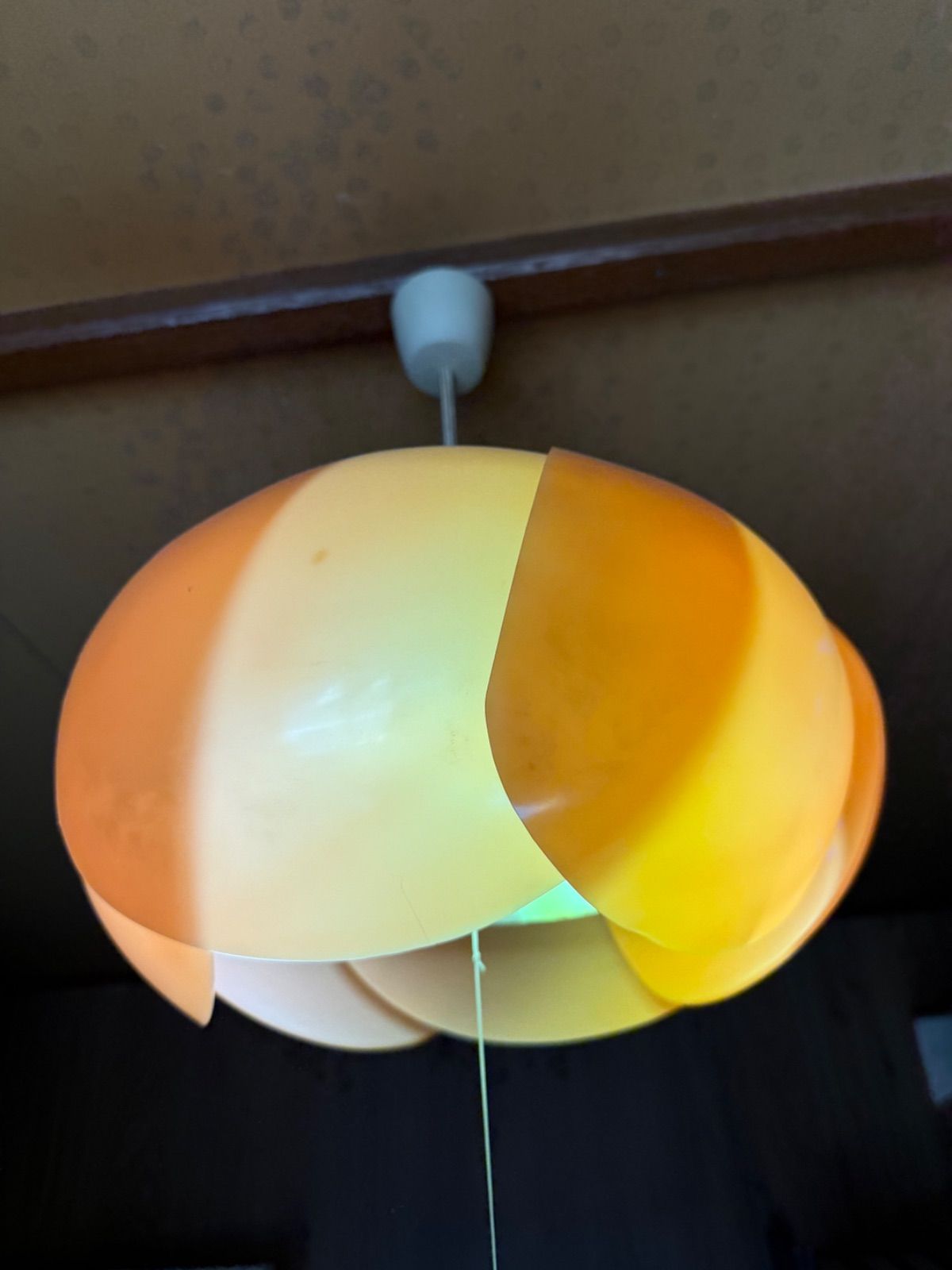 昭和レトロ ペンダントライト オレンジ ミッドセンチュリー スペースエイジ ポップ照明 チューリップ