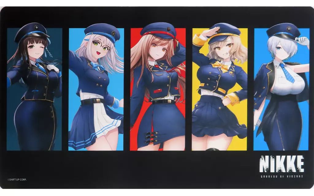 【中古】卓上マット 集合デザイン 駅員風衣装ver.(描き起こしイラスト) プレミアムマルチラバーマット 「勝利の女神：NIKKE POP UP STORE」