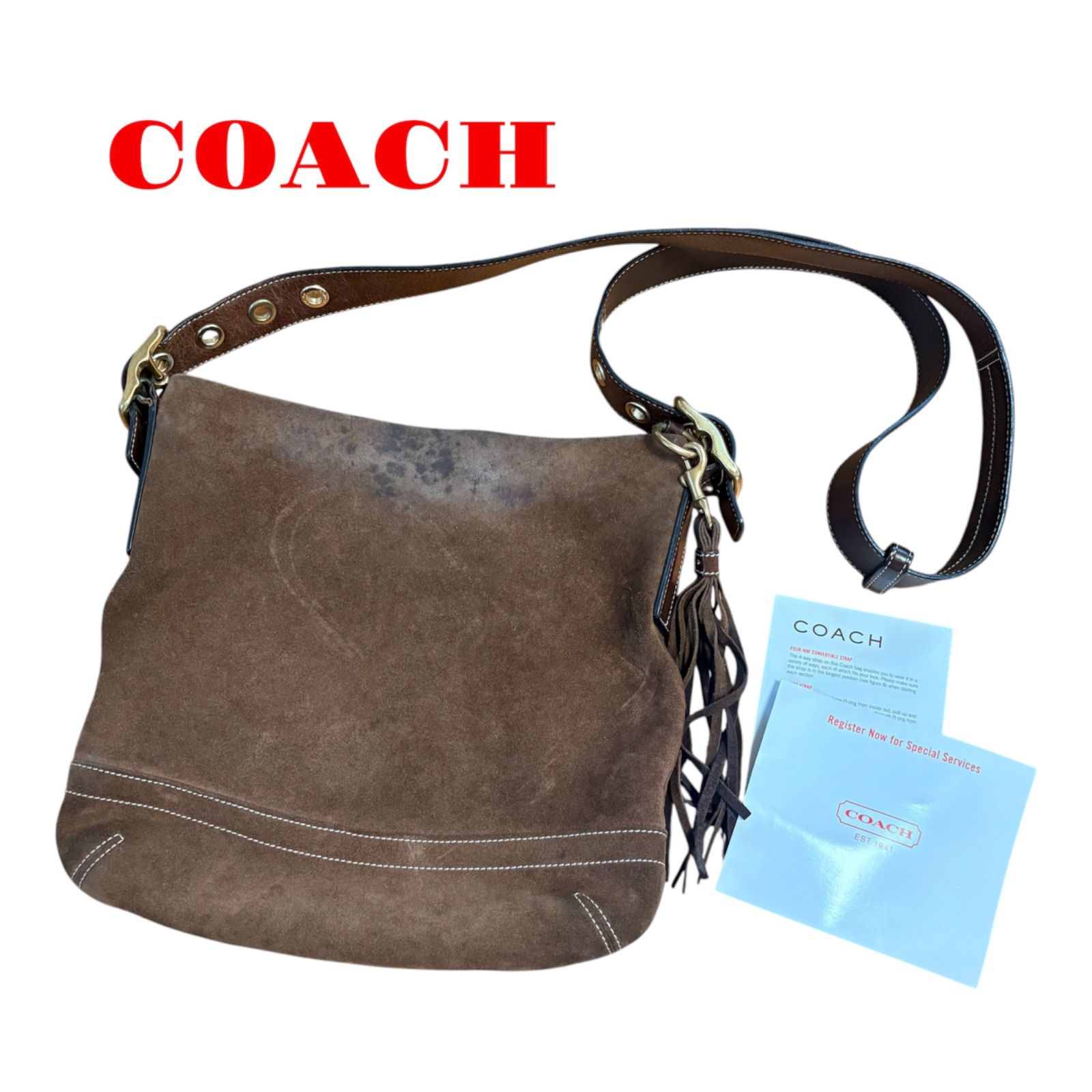 コーチ COACH ショルダーバッグ 1419 牛革 レザー ブラウン ② - メルカリ