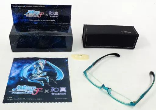 【中古】アクセサリー(非金属)(キャラクター) [レンズ度無し] PD-002 初音ミク オリジナルデザインメガネ 「初音ミクProject DIVA×和真パレット」
