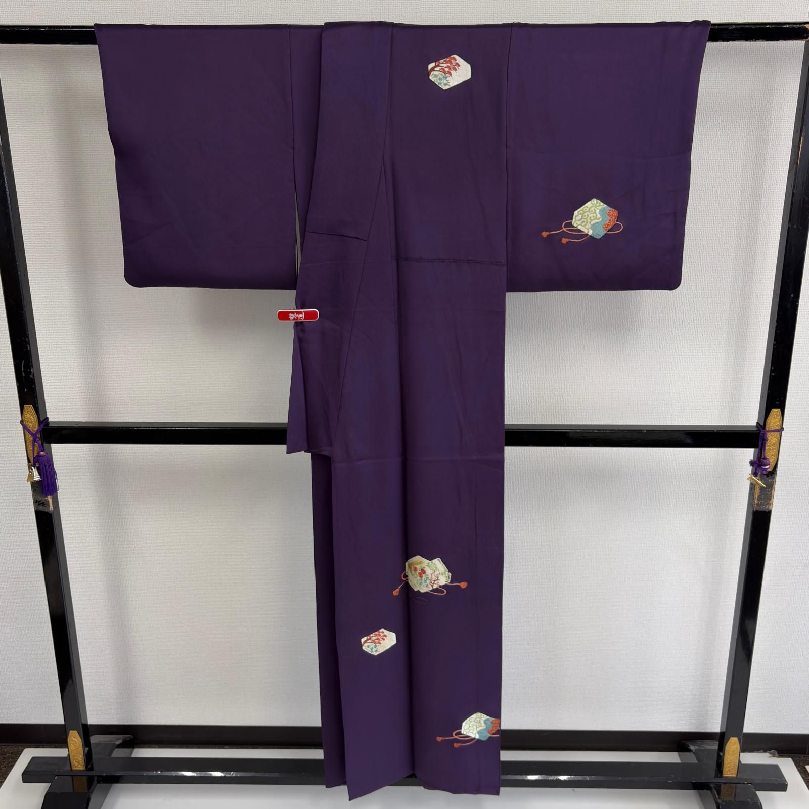 付け下げ 正絹 紋なし 刺繍 上品な加工 袷 着物 MK-7671 - メルカリ