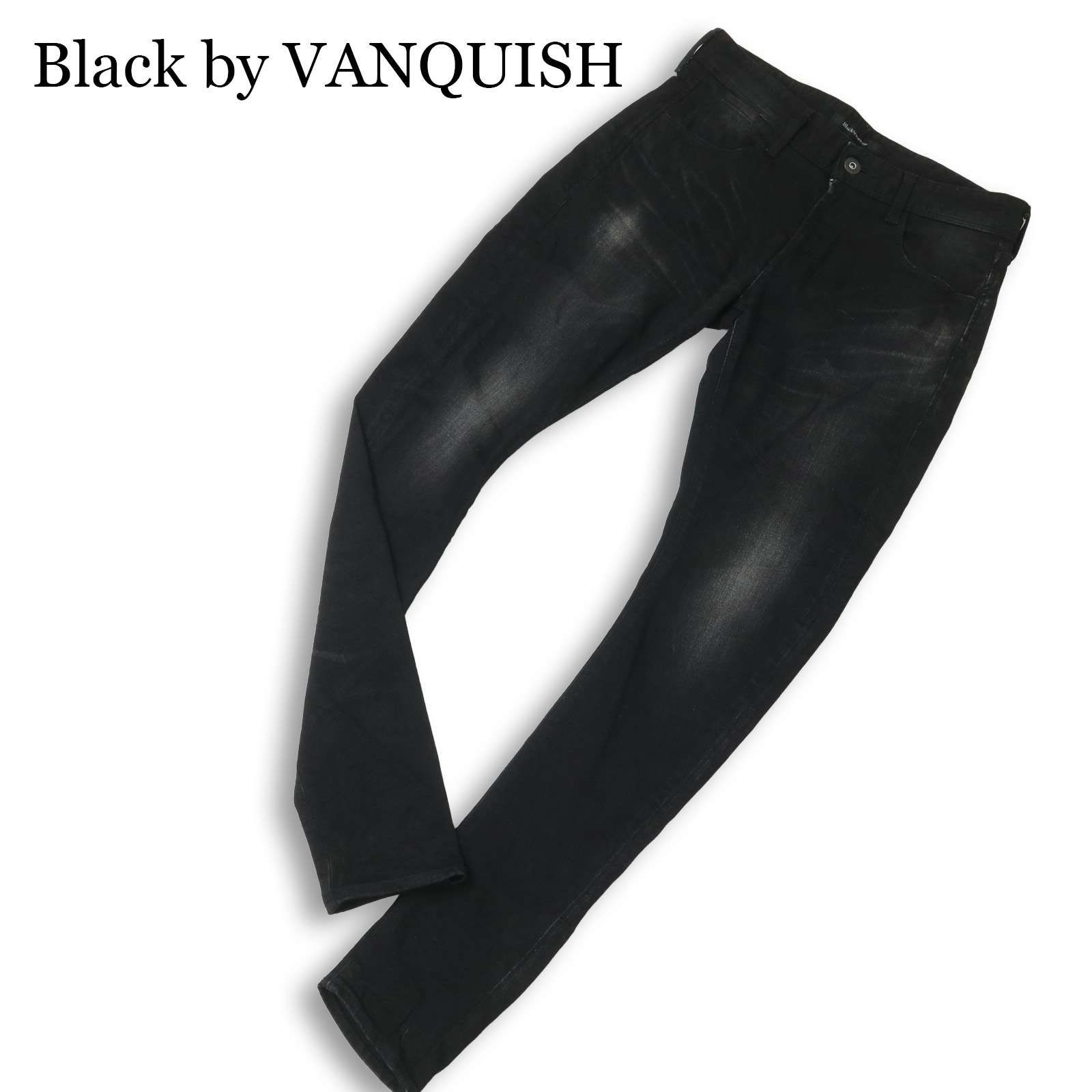 Black by VANQUISH ヴァンキッシュ USED加工☆ スキニー ストレッチ 