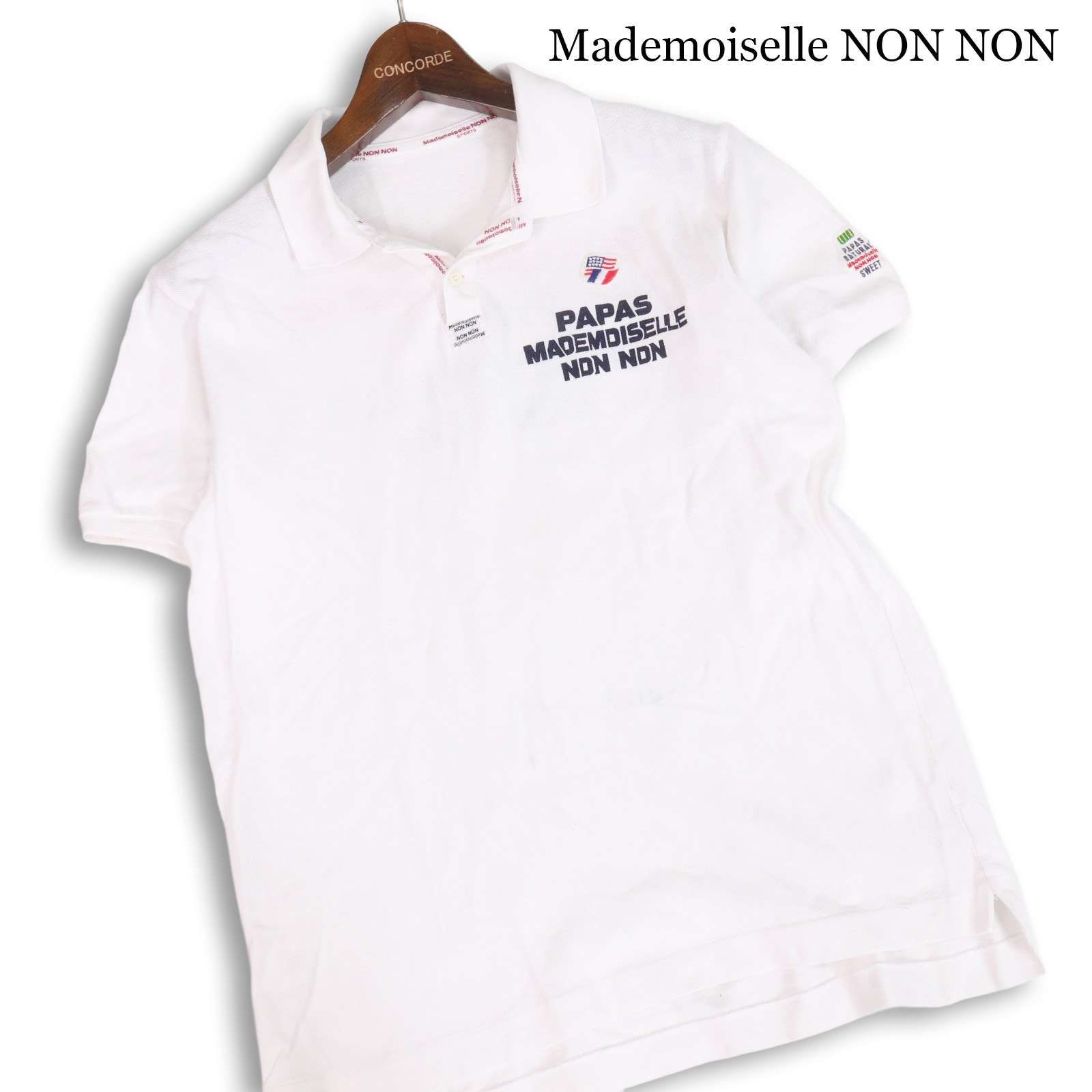 Mademoiselle NON NON マドモアゼルノンノン 春夏☆ 半袖 鹿の子 ロゴ 
