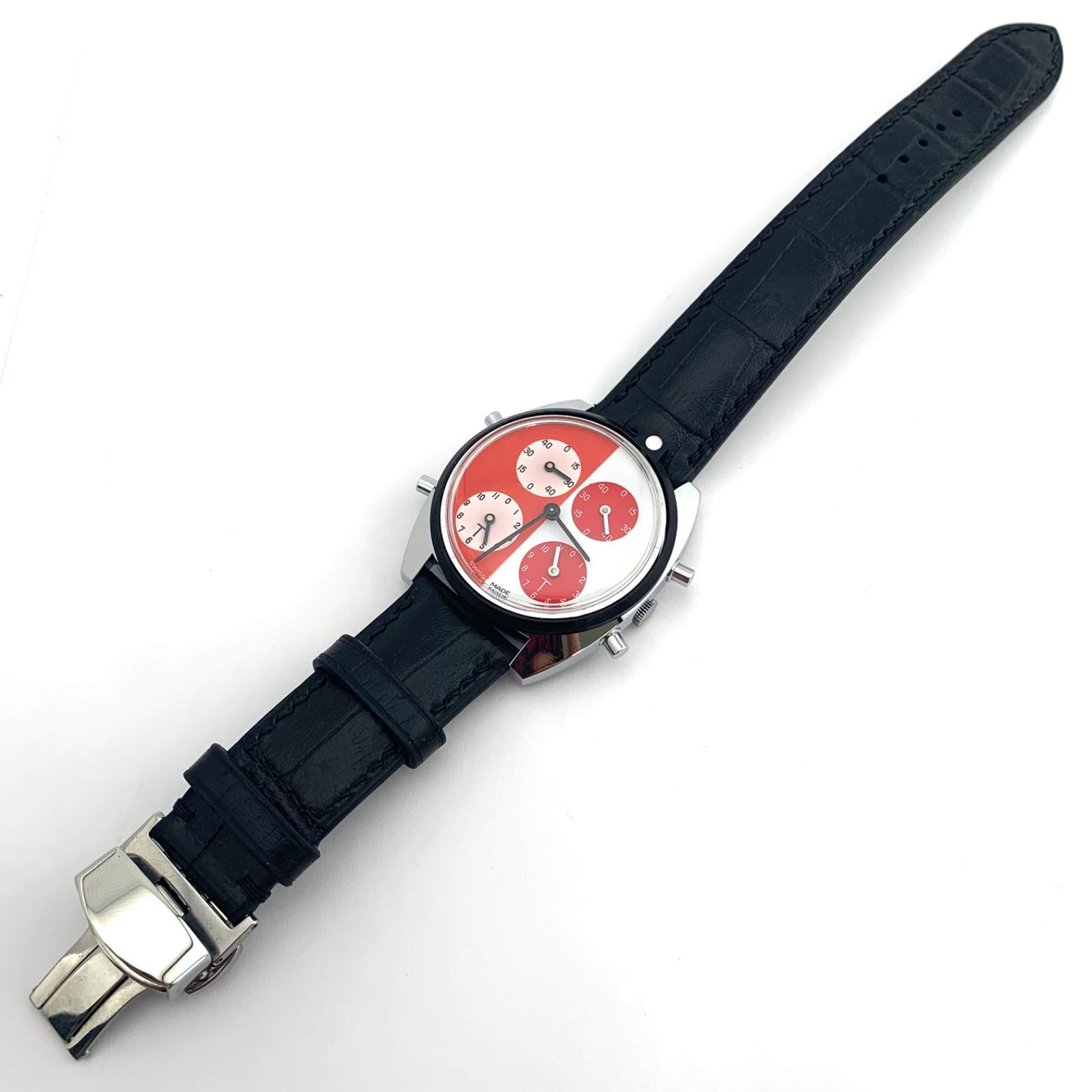 中古】BREVET No 855594 Swiss Made 腕時計 赤白 - メルカリ