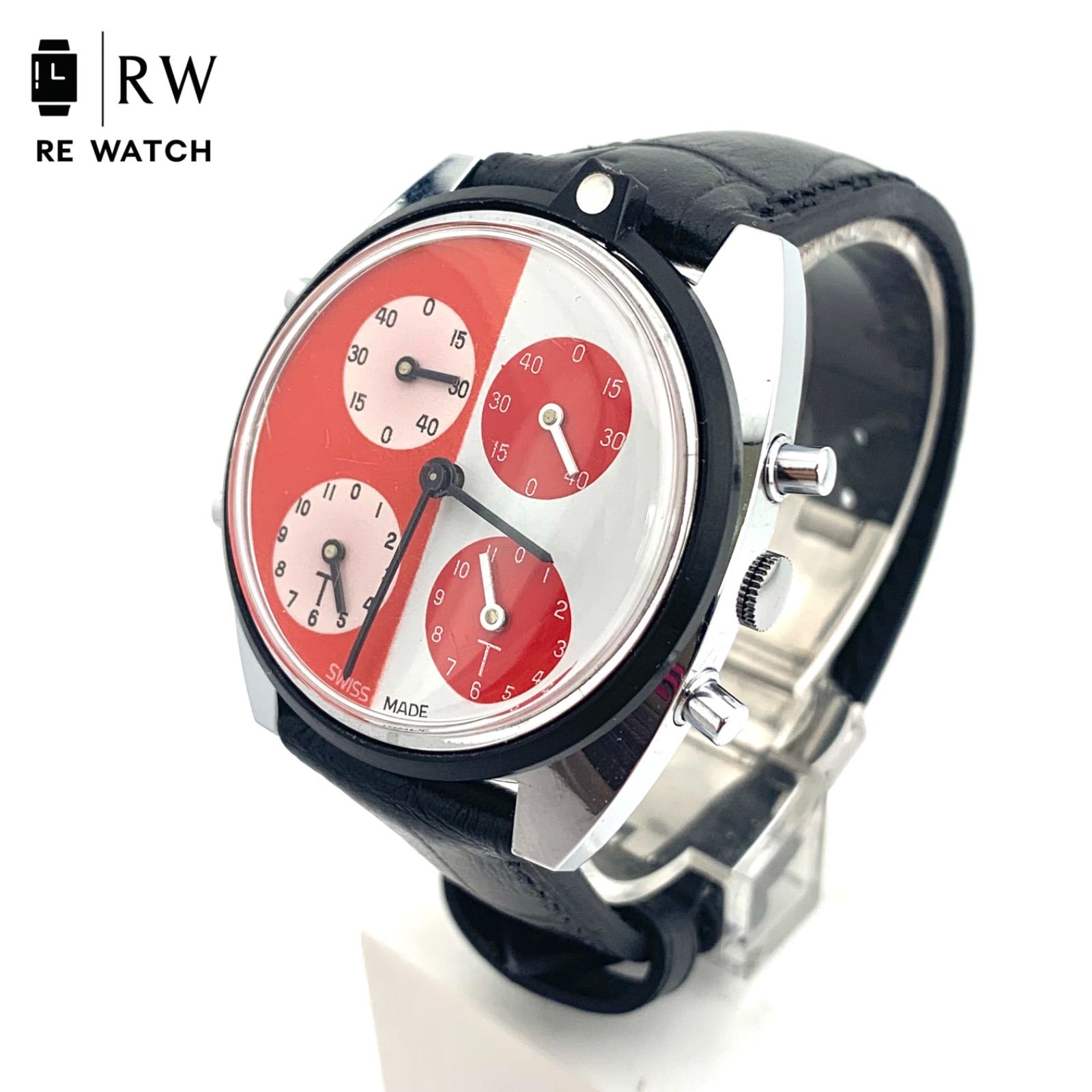 【中古】BREVET No 855594 Swiss Made 腕時計 赤白