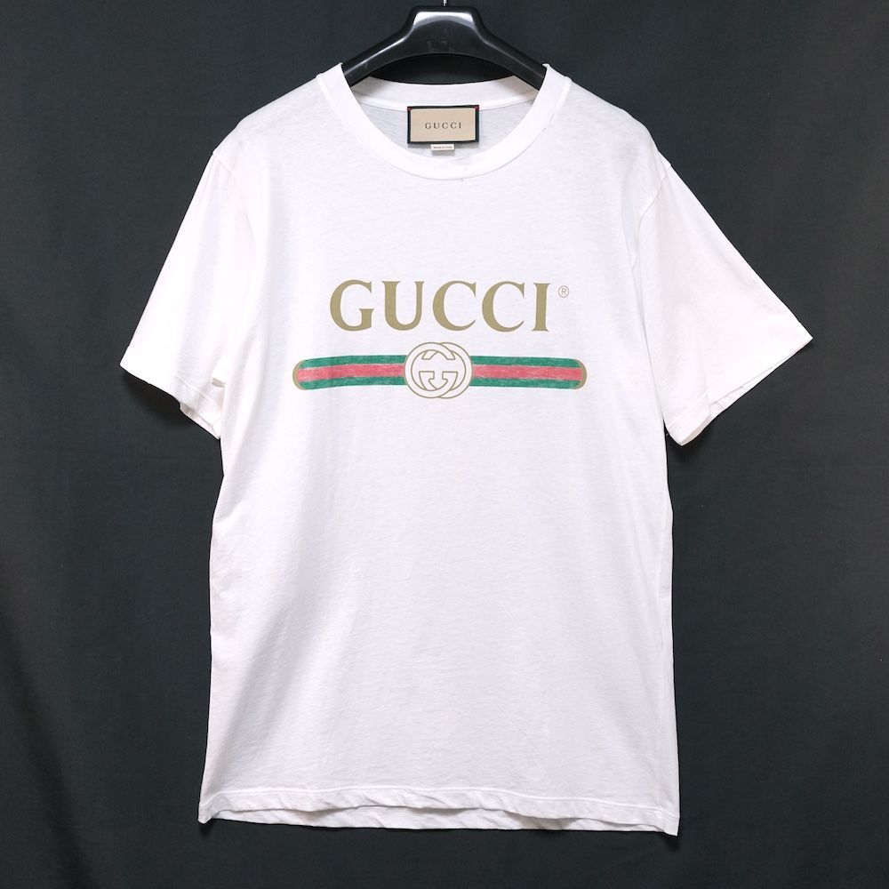 GUCCI グッチ ロゴ プリント コットン フラワーエンブロイダリー