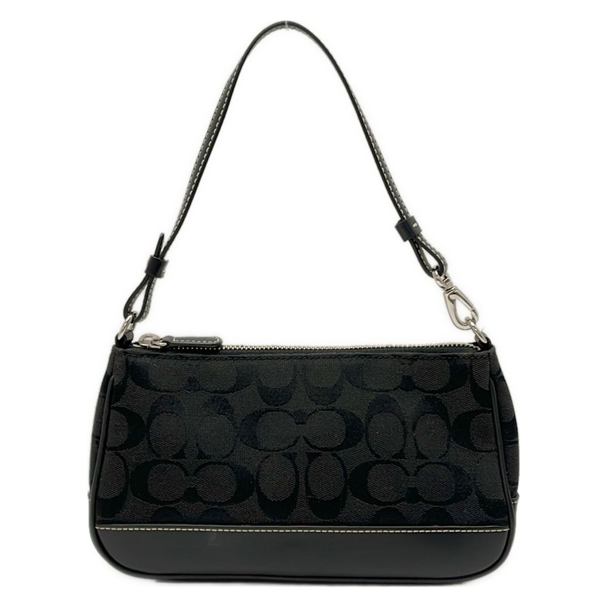 COACH(コーチ) ハンドバッグ シグネチャーデミポーチ 6094 黒 レザー 