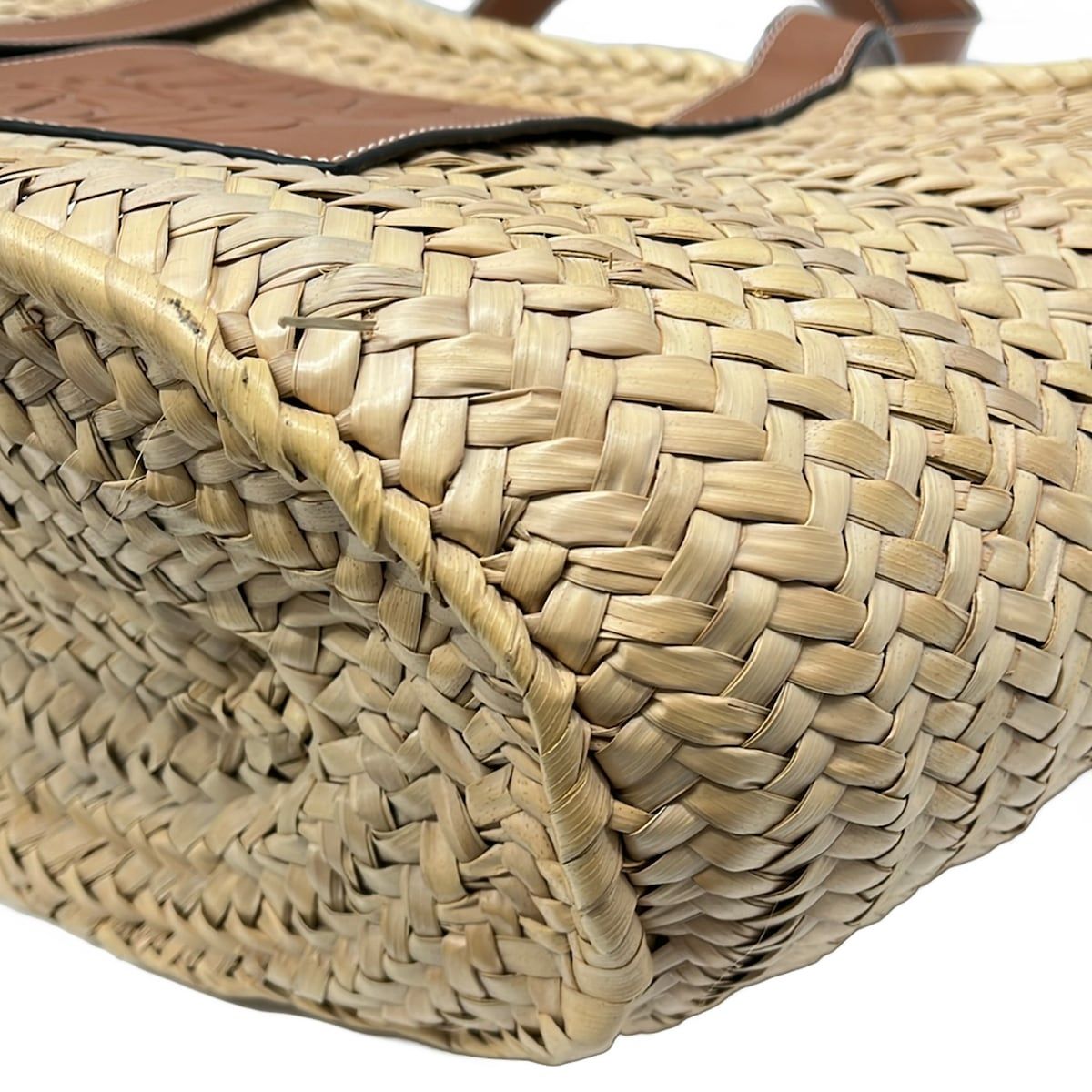 LOEWE(ロエベ) トートバッグ美品 - ベージュ×ブラウン かごバッグ 