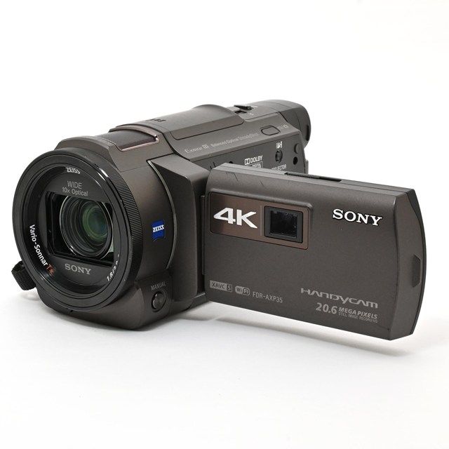 良品＞ SONY Handycam FDR-AXP35 ブロンズブラウン｜4Kビデオカメラ