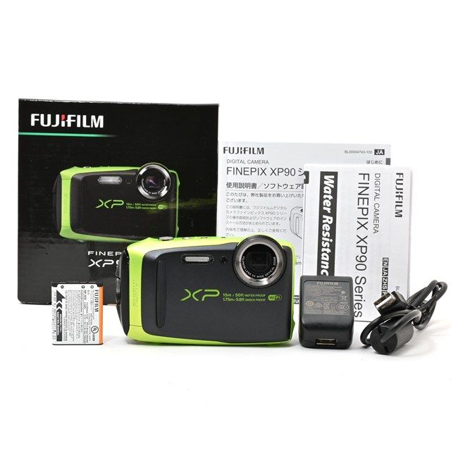 美品＞ FUJIFILM XP90 ライム｜防水デジタルカメラ｜動作良好｜外観
