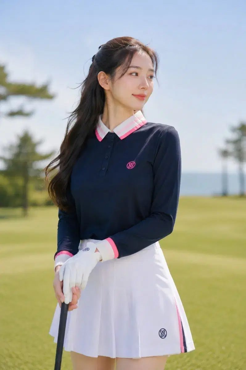 G FORE（ジーフォア） レディース ゴルフ ツートン カラ（KARA） ポロ シャツ 90