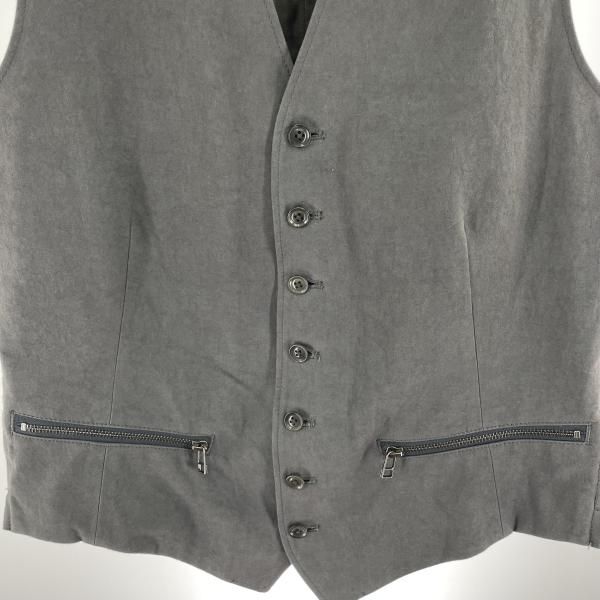 【中古】Ground Y Yohji Yamamoto COTTON ZAZA CROSS WA ZIPPER POCKET VEST ベスト サイズ3 グレー GO-V01-004[91][240091409630] 中古】Ground Y Yohji Yamamoto COTTON ZAZA CROSS WA ZIPPER POCKET