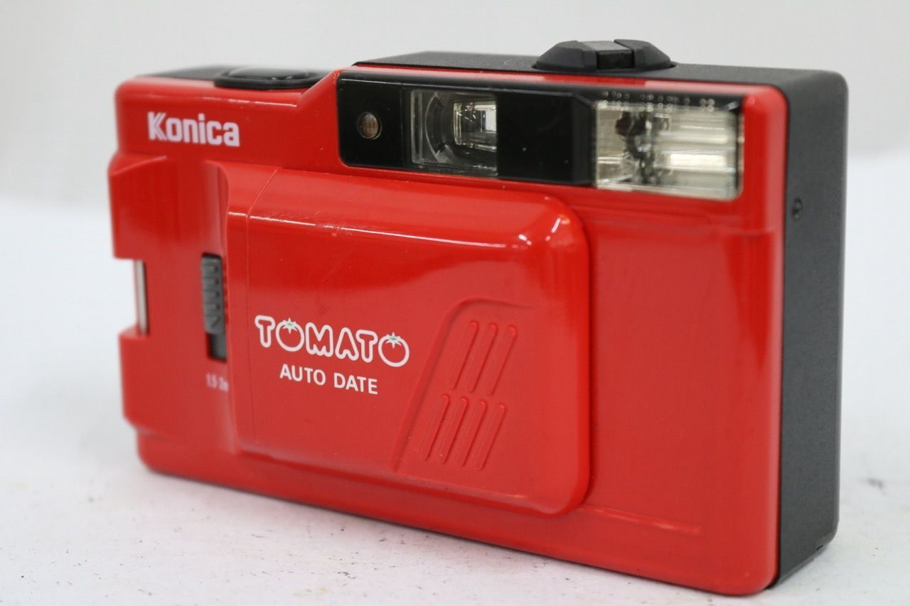 【返品保証】 コニカ KONICA TOMATO AUTO DATE レッド 35mm F4 コンパクトカメラ e11493
