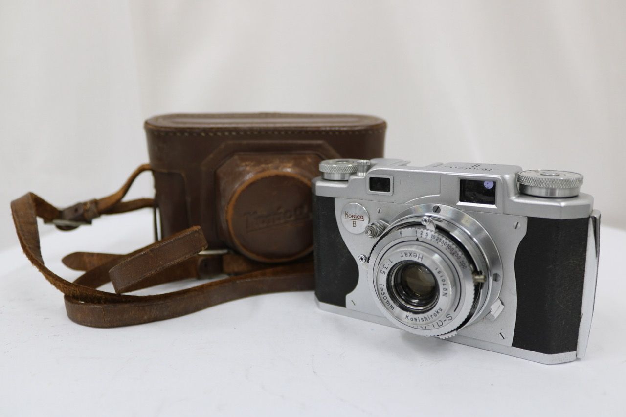 【返品保証】 コニカ KONICA II B Hexar 50mm F3.5 ケース付き レンジファインダー カメラ e11645