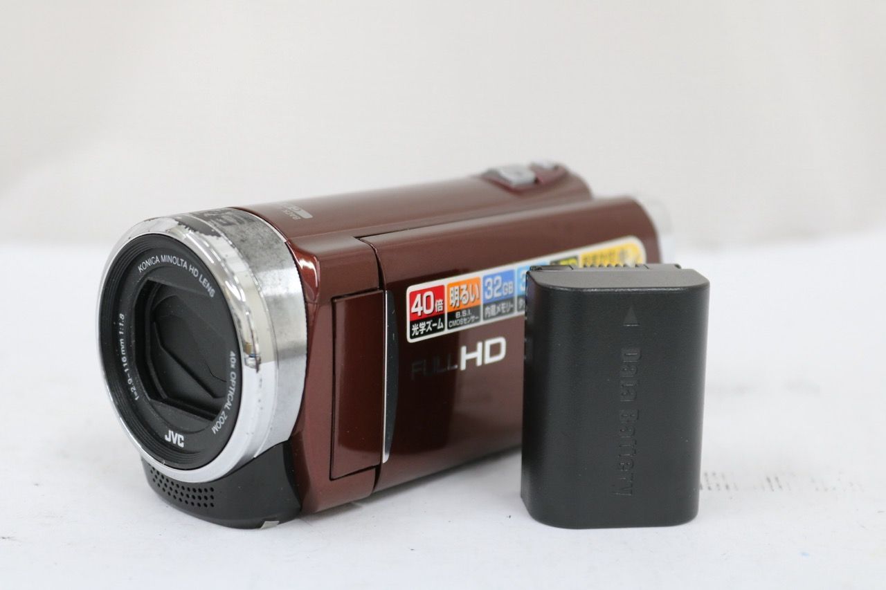 【返品保証】 JVC GZ-E265-R レッド 40x バッテリー付き ビデオカメラ e11598