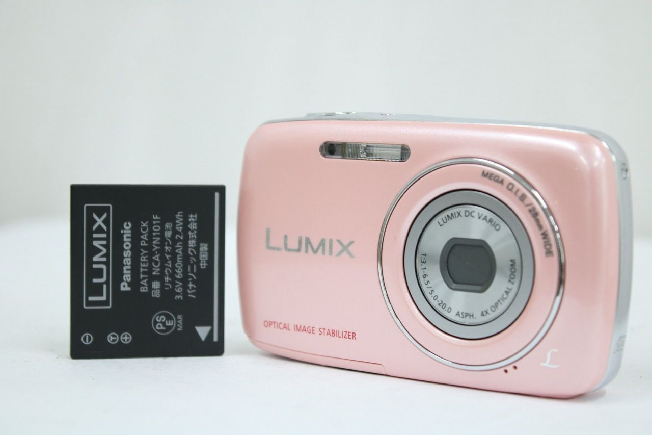 [Return Guarantee] Panasonic Panasonic LUMIX L DMC-S1 pink compact digital camera with battery e11651