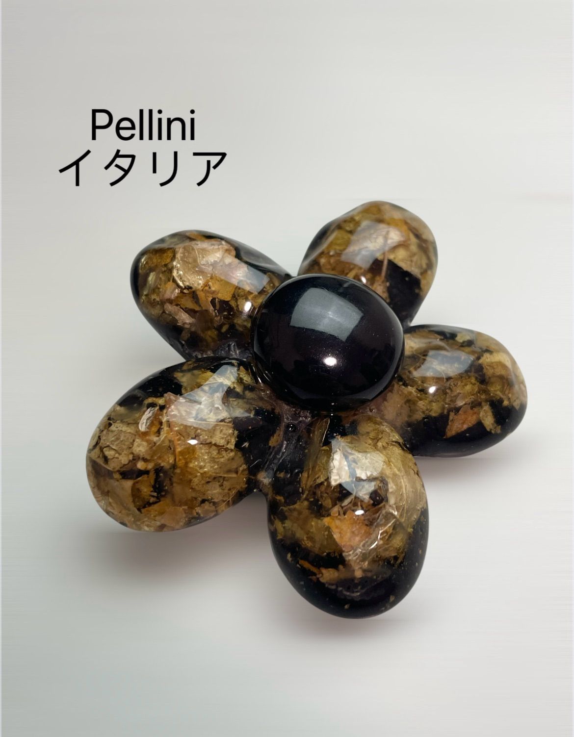 希少 Pelliniペリーニ イタリア老舗中の老舗 ヴィンテージ ブローチ 大ぶり