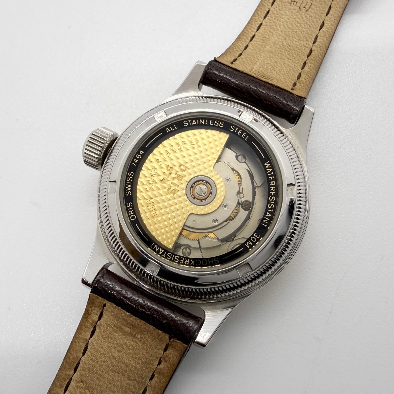 ORIS オリス ポインターデイト 裏スケルトン 7464 ホワイト AT