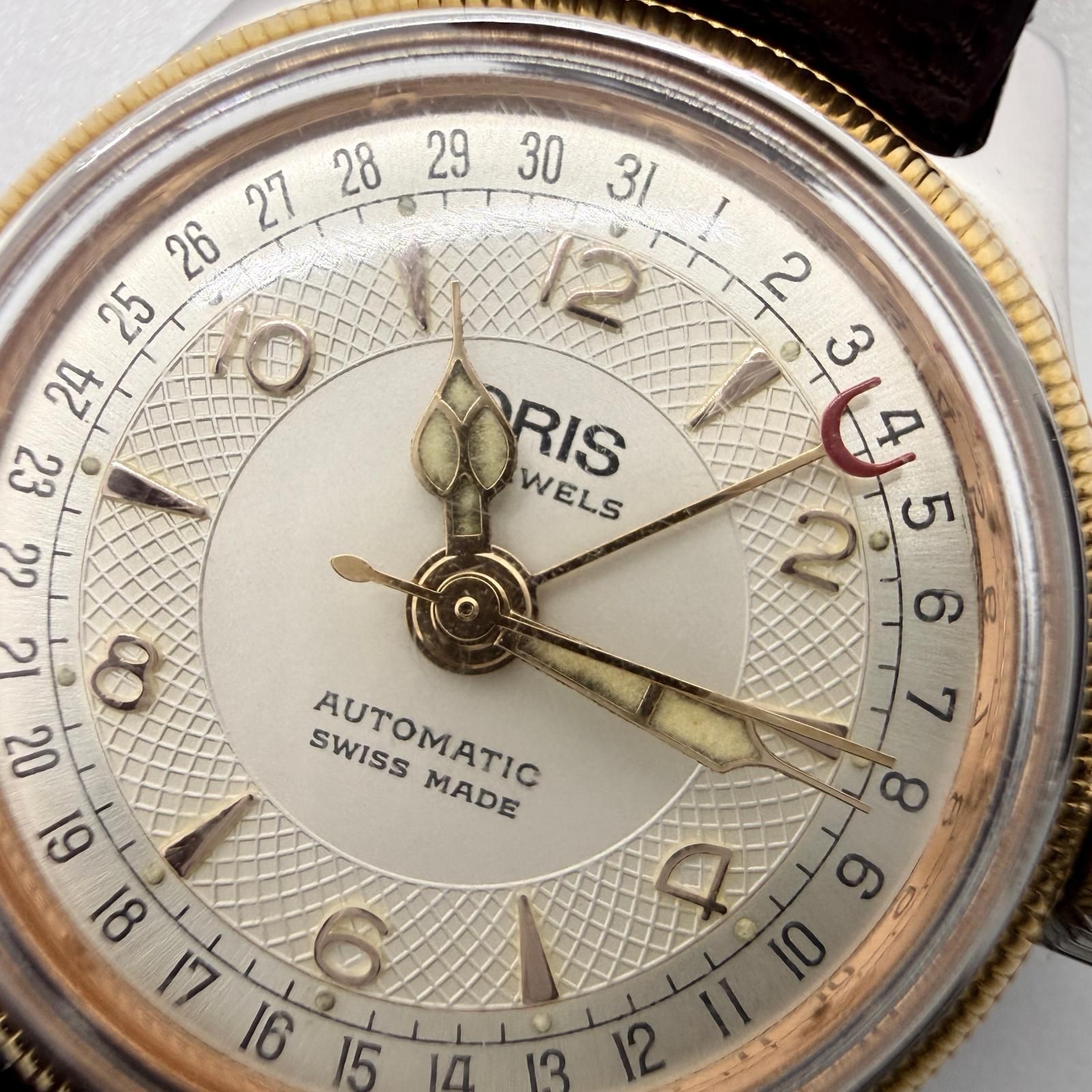 ORIS オリス ポインターデイト 裏スケルトン 7464 ホワイト AT