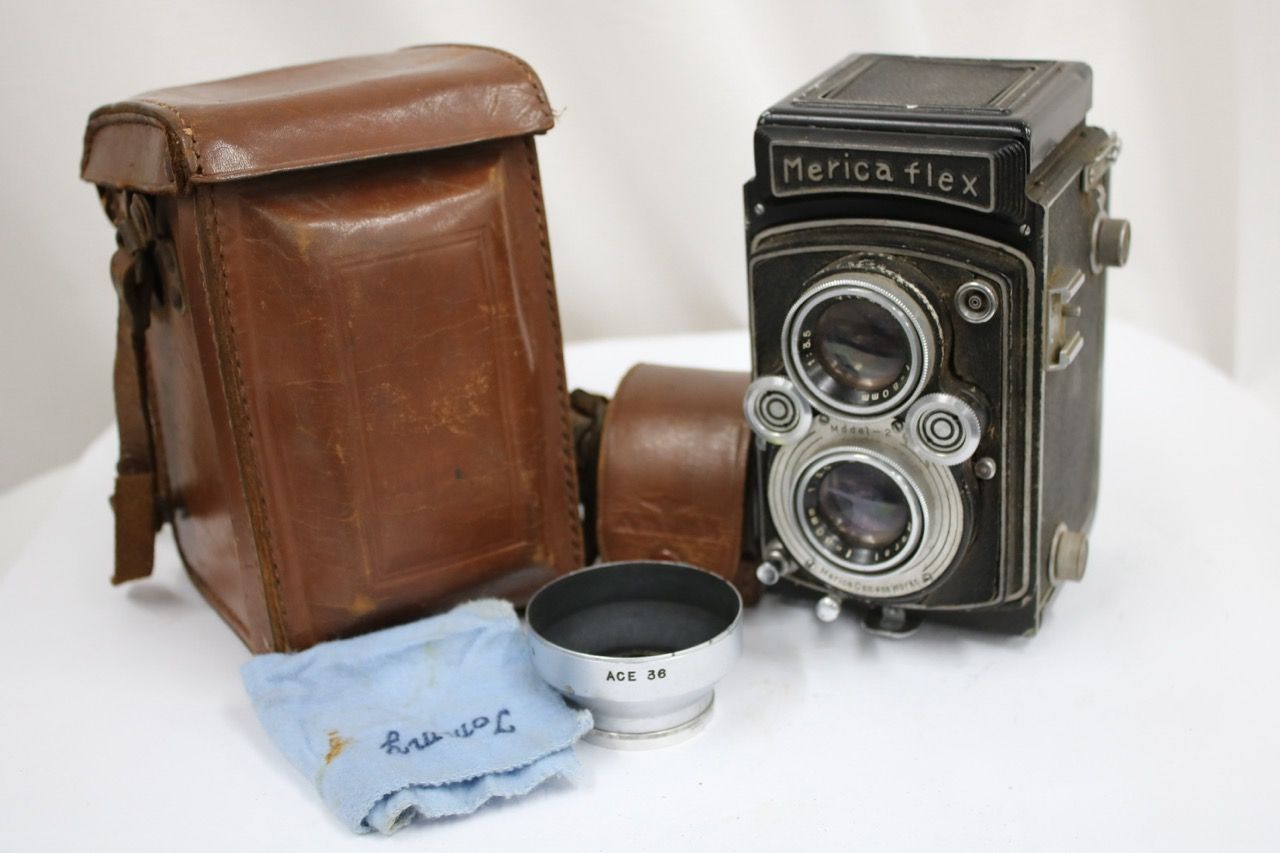 【訳あり品】 【希少】 Mericaflex Model-2 Moral 80mm F3.5 二眼カメラ e11693