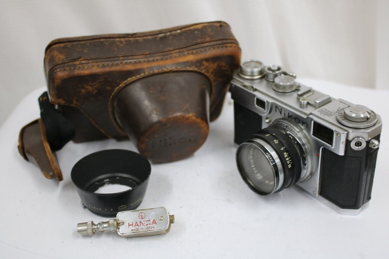 【訳あり品】 ニコン Nikon S + Nikkor-H C 5cm F2 純正富士山フード付属 レンジファインダー カメラ e11682