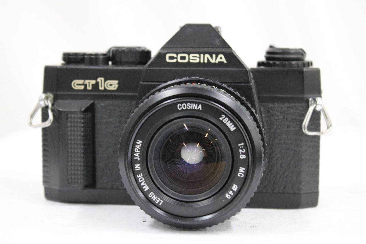 返品保証】 COSINA CT1G 28mm F2.8 MC COSINON-S 50mm F2 ボディレンズ