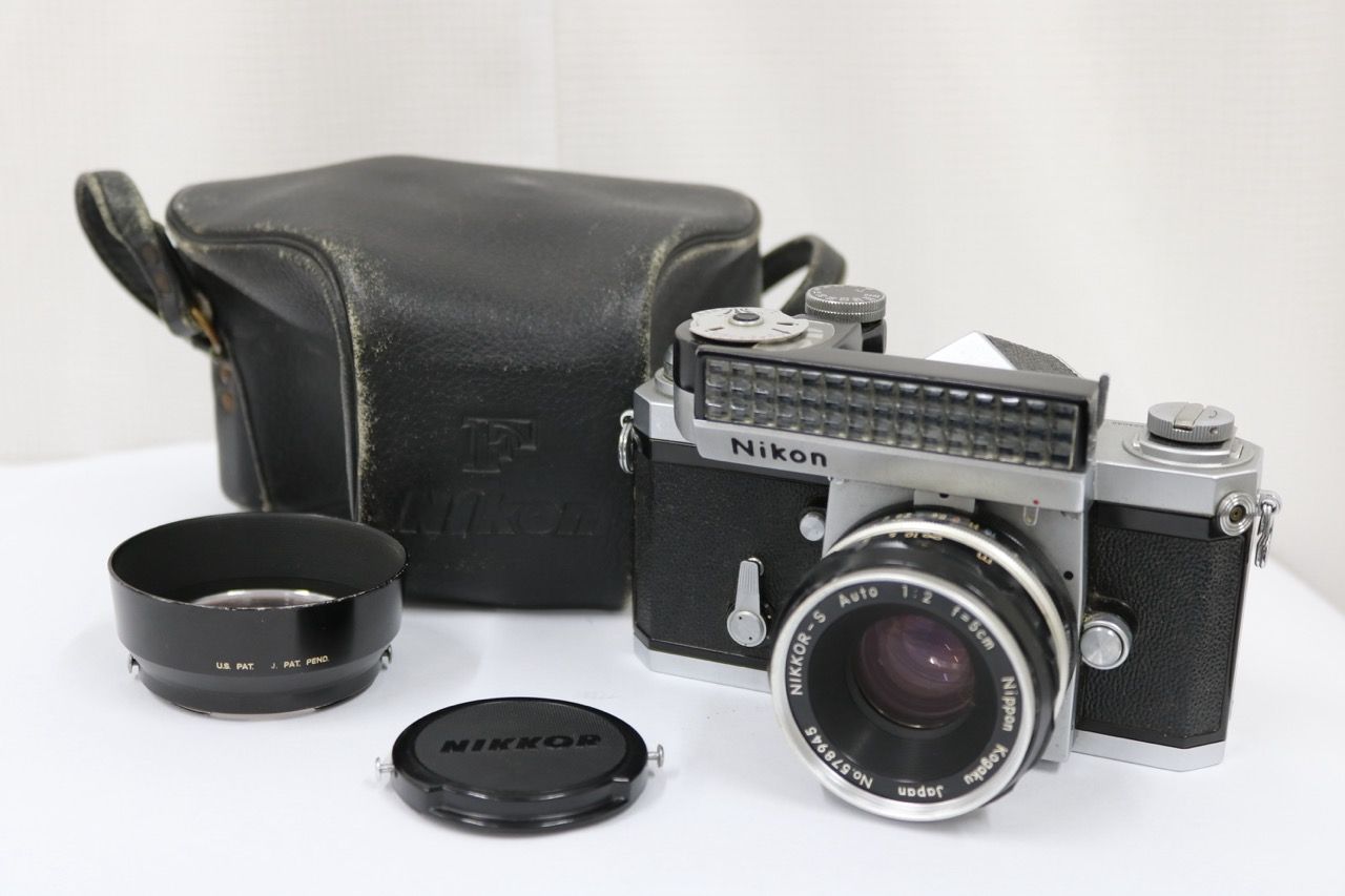 【返品保証】 【前期型】 ニコン Nikon F アイレベル + nikkor-S Auto 5cm F2 露出計付き ボディ レンズセット e11848