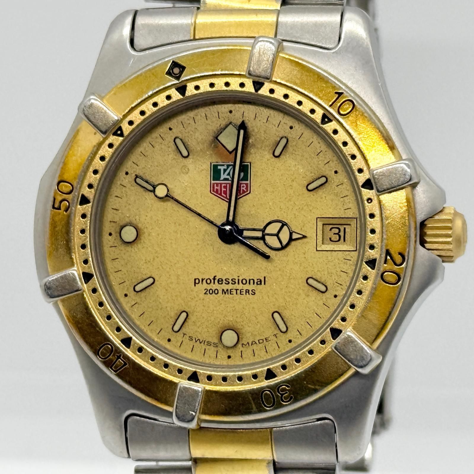 TAG HEUER タグホイヤー プロフェッショナル 200m 964.006F-2 ゴールド 