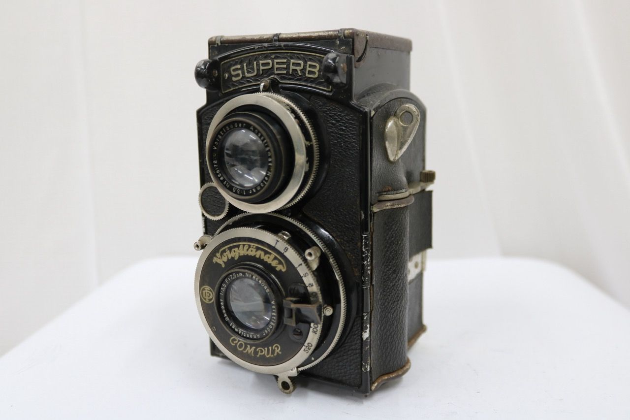 【訳あり品】 フォクトレンダー Voigtlander SuperB Skopar 7.5cm F3.5 二眼カメラ e11900