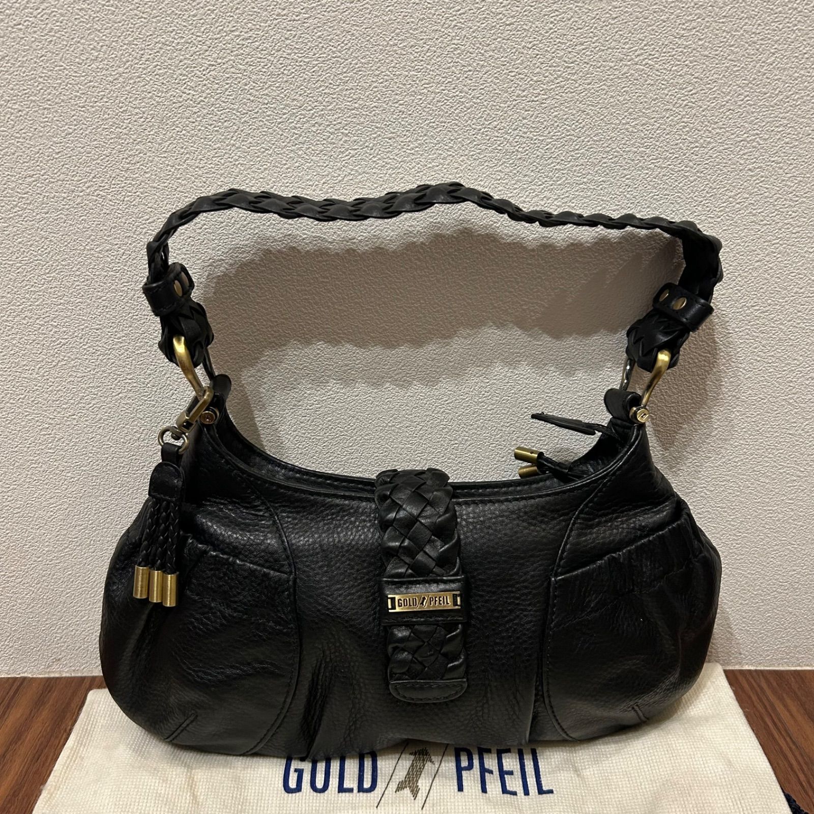 極美品 GOLD PFEIL ゴールドファイル レディース ハンドバッグ トート 