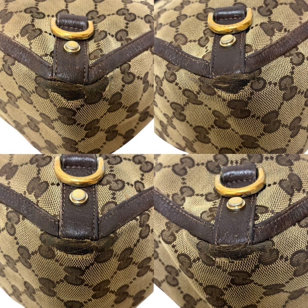 GUCCI グッチ トートバッグ アビー GGキャンバス レザー ベージュ 