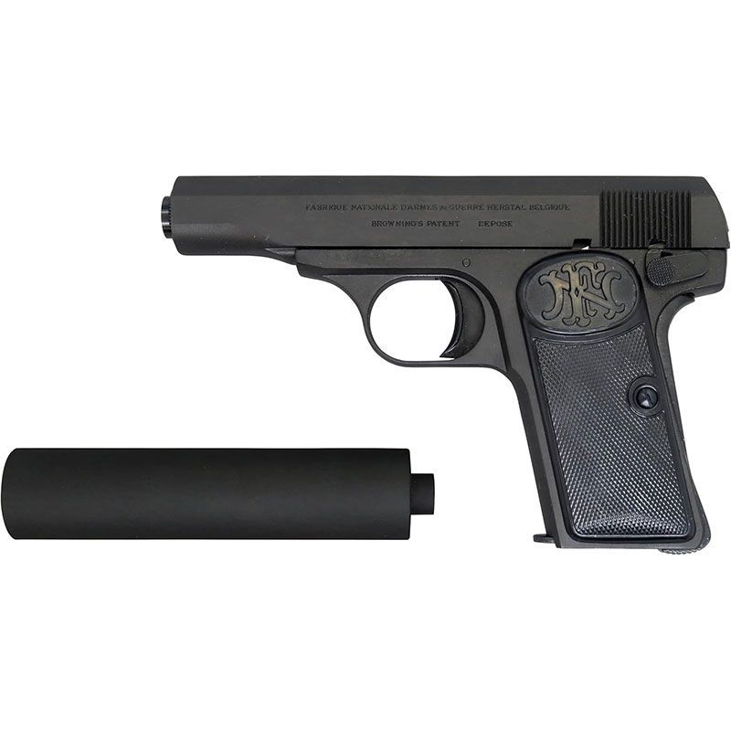 マルシン モデルガン 完成品 5mmPFC 発火タイプ M1910 シークレットエージェント ブラックヘビーウエイト ブラックサプレッサー