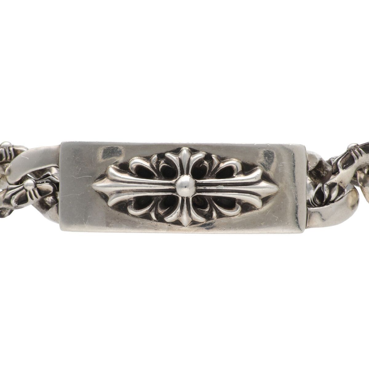 【中古】 CHROME HEARTS クロムハーツ フローラルクロス ID クリップブレスレット ファンシー 8リンク SV925 シルバー アクセサリー 26013222 RS 中古】 CHROME HEARTS クロムハーツ フローラルクロス ID クリップ