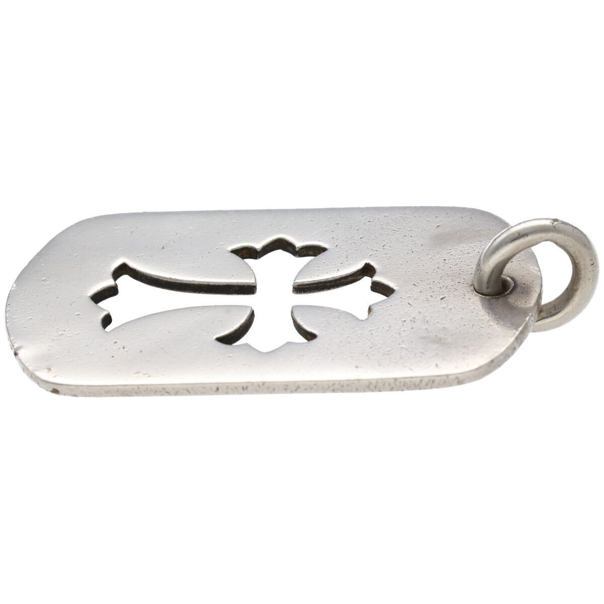 中古】 CHROME HEARTS クロムハーツ カットアウトクロス ドッグタグ 