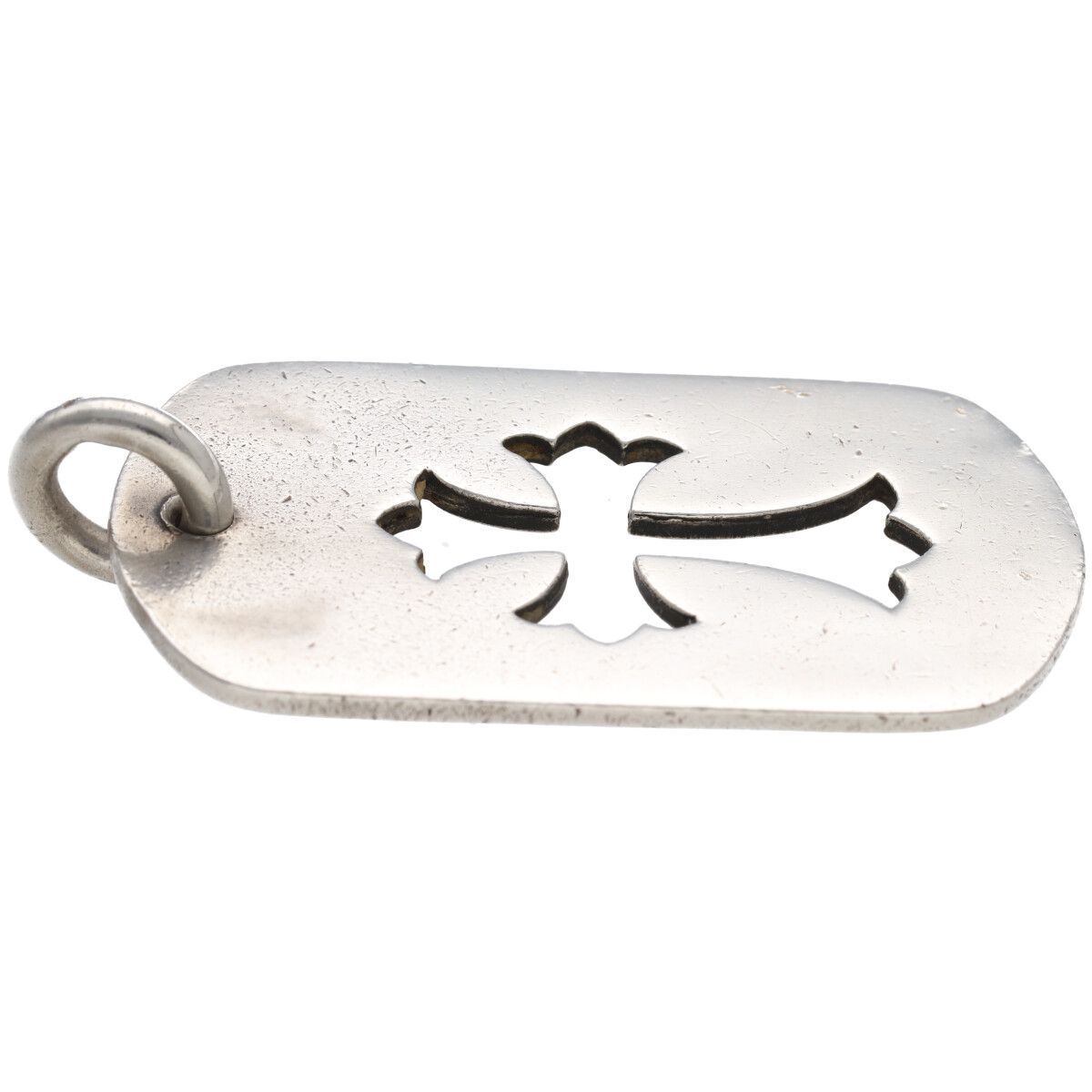 中古】 CHROME HEARTS クロムハーツ カットアウトクロス ドッグタグ 