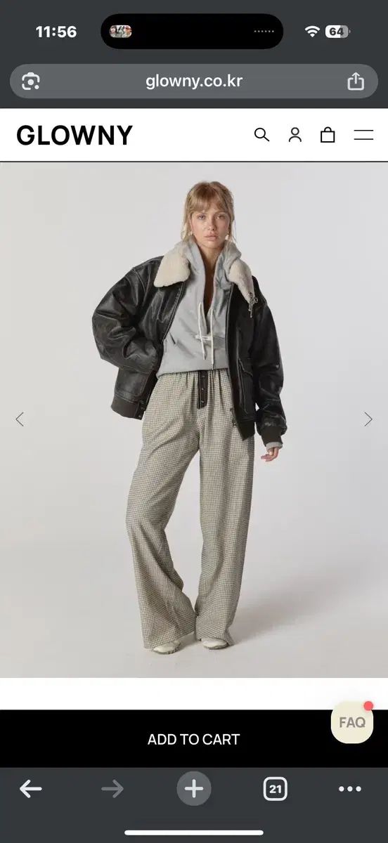 GLOWNY グロウニー チェック ボタンパンツ 25ss スモール
