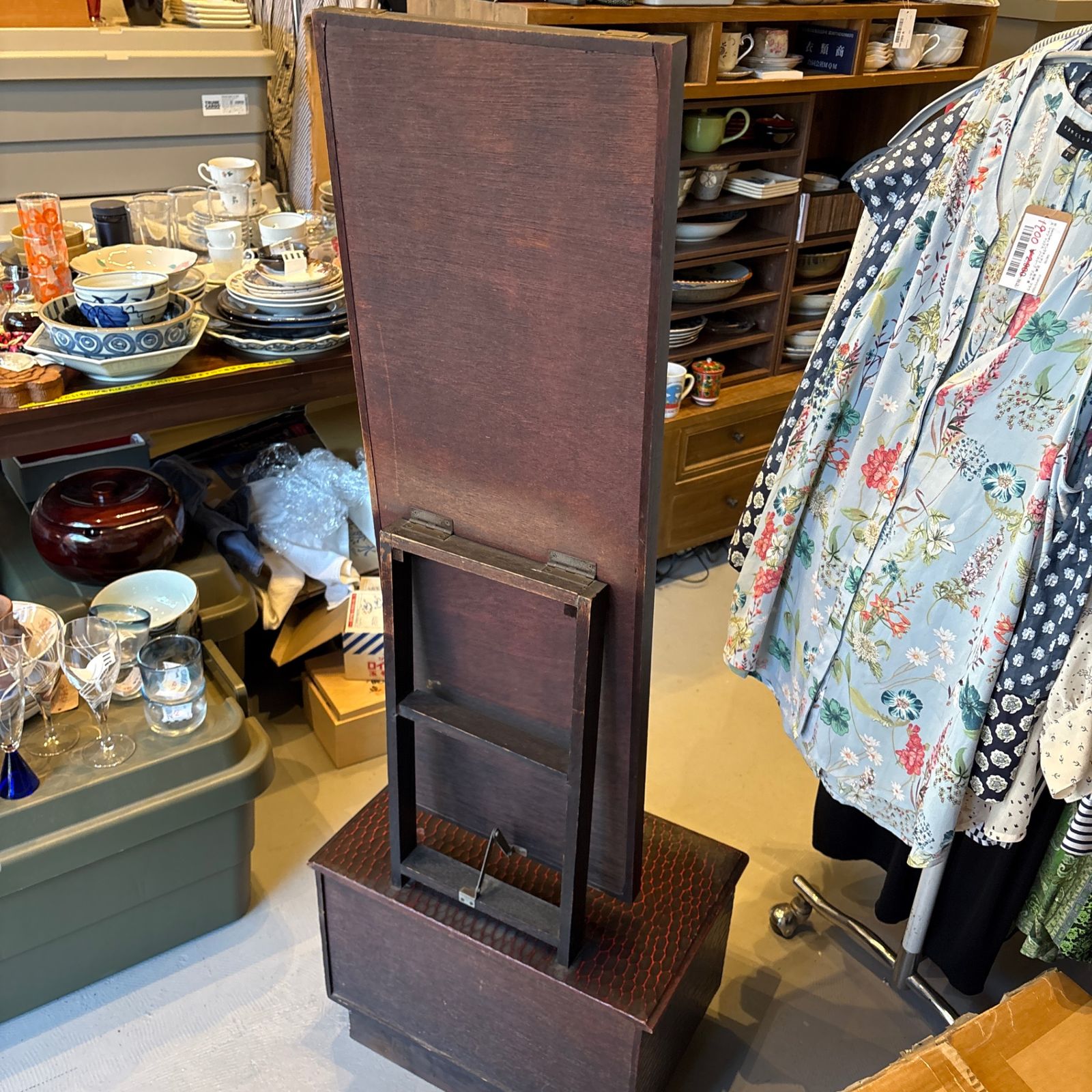 東あずま店 併売品】 鎌倉彫 姿見 ミラー スタンドミラー Miller 鏡台
