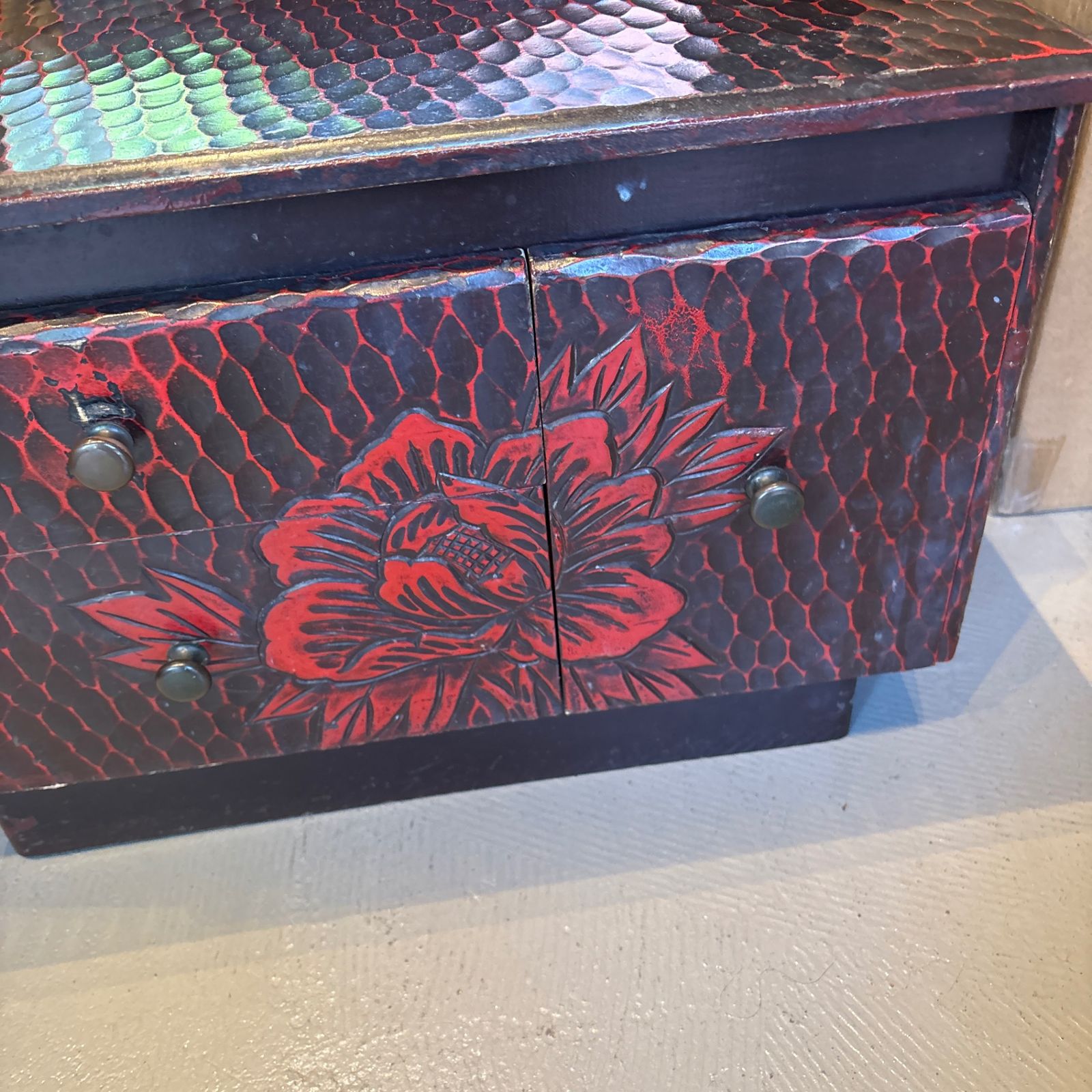 東あずま店 併売品】 鎌倉彫 姿見 ミラー スタンドミラー Miller 鏡台