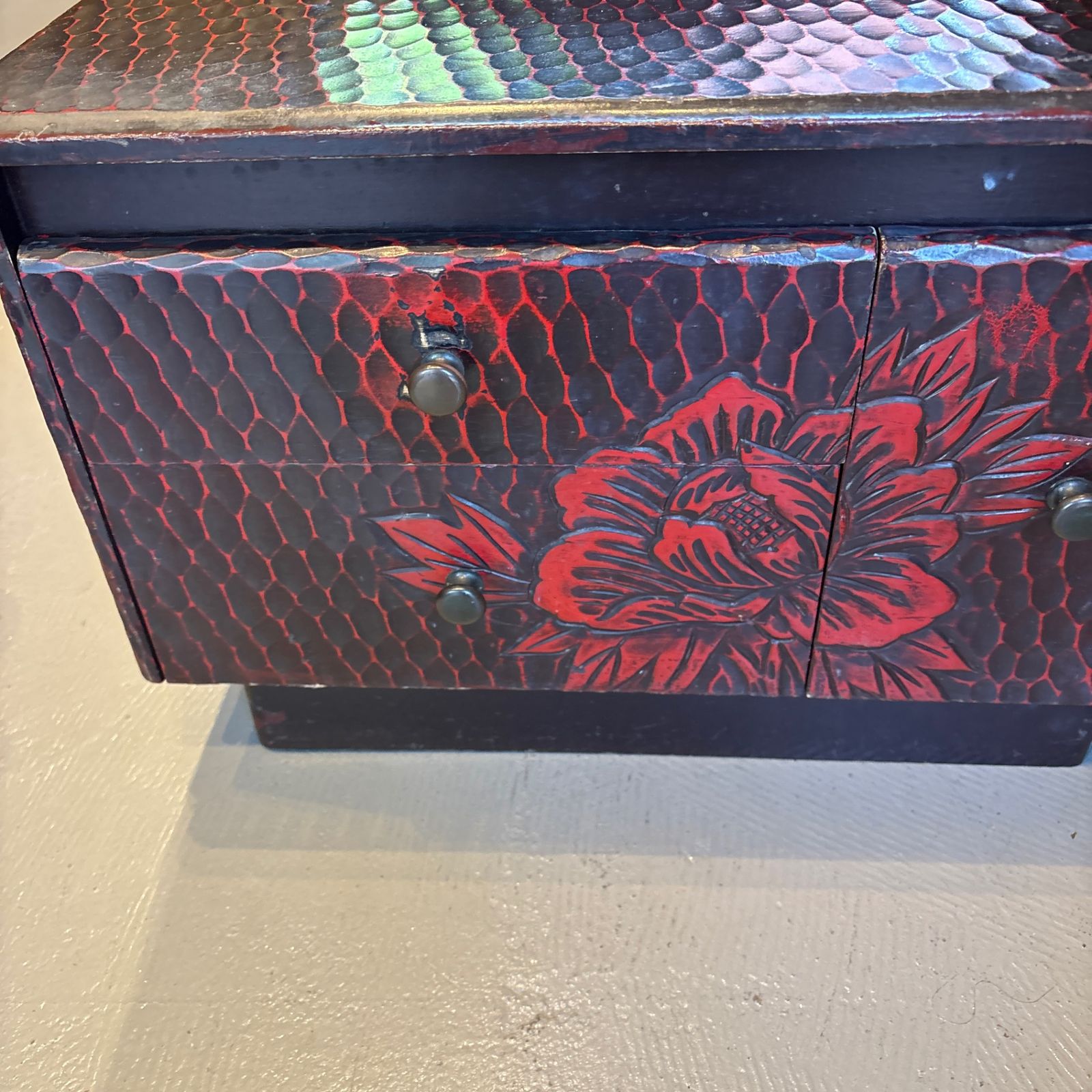 東あずま店 併売品】 鎌倉彫 姿見 ミラー スタンドミラー Miller 鏡台